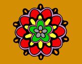 Dibujo Mándala con una flor pintado por alionka