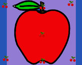 Dibujo manzana pintado por kakkak
