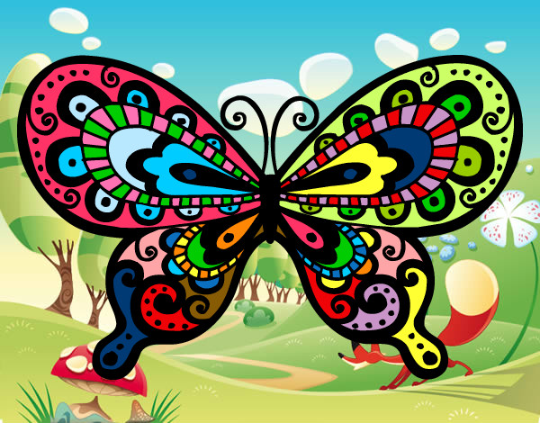 mariposa colorida