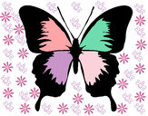 Dibujo Mariposa con alas negras pintado por lupii