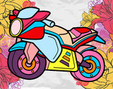 Dibujo Moto deportiva pintado por isa002