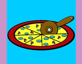 Dibujo Pizza pintado por zoei