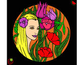 Dibujo Princesa del bosque 3 pintado por lunna_