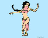 Dibujo Princesa mora bailando pintado por lili_17_
