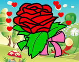 Dibujo Rosa, flor pintado por ALBA123 