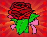 Dibujo Rosa, flor pintado por diuny
