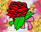 Dibujo Rosa, flor pintado por jinettemab