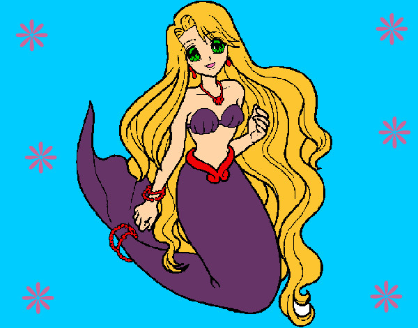 Dibujo Sirenita pintado por lili_17_