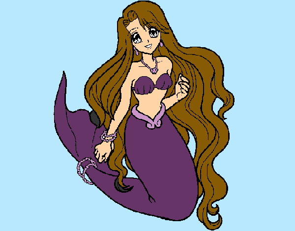 Dibujo Sirenita pintado por MariaG