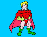 Dibujo Superhéroe musculado pintado por ameluis