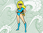 Dibujo Superheroina pintado por roci_wapit