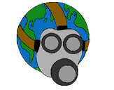 Dibujo Tierra con máscara de gas pintado por Lala-chan