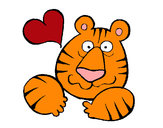 Dibujo Tigre loco de amor pintado por MariaG