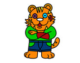 Dibujo Tigre vestido pintado por luffy1