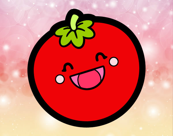 Dibujo Tomate sonriente pintado por AnA0010