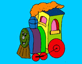 Dibujo Tren 4 pintado por alionka