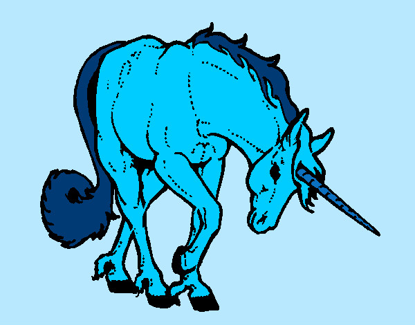 Dibujo Unicornio bravo pintado por Silmaspaol