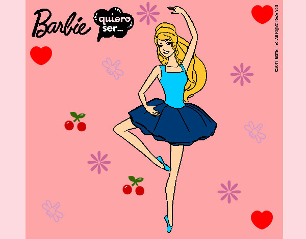 Dibujo Barbie bailarina de ballet pintado por nakary 