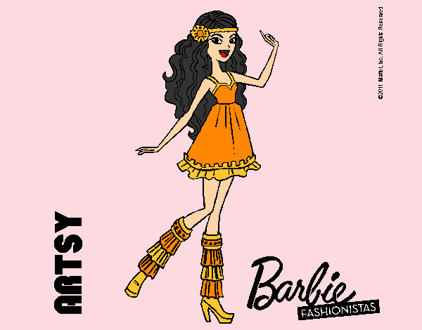 Dibujo Barbie Fashionista 1 pintado por yasmin