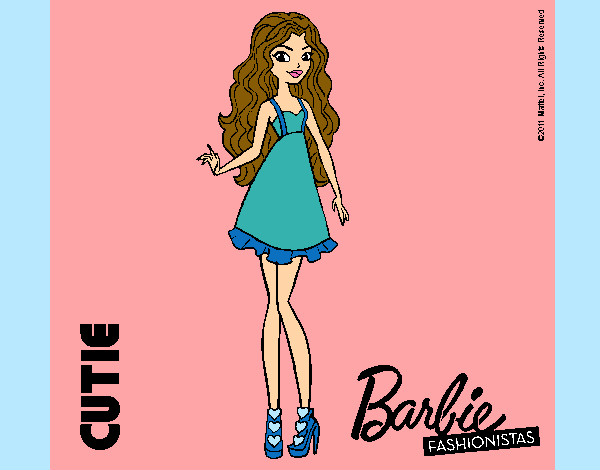 Dibujo Barbie Fashionista 3 pintado por yasmin