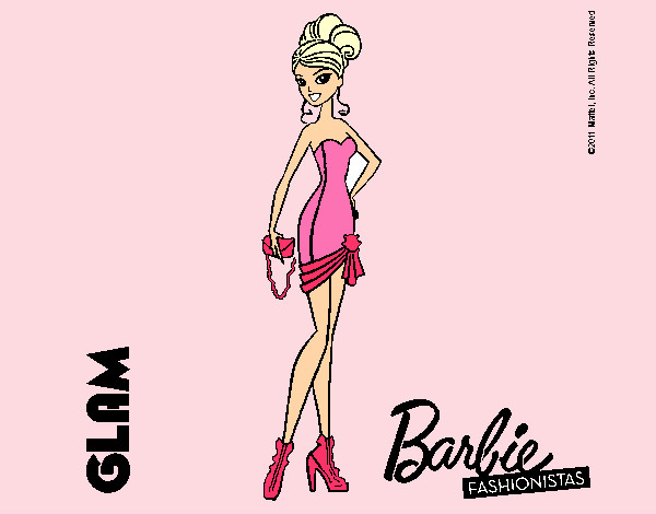 Dibujo Barbie Fashionista 5 pintado por yasmin