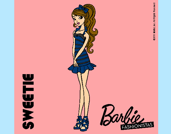 Dibujo Barbie Fashionista 6 pintado por yasmin