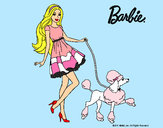 Dibujo Barbie paseando a su mascota pintado por Amalia08