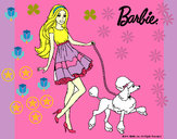 Dibujo Barbie paseando a su mascota pintado por sabrinaela