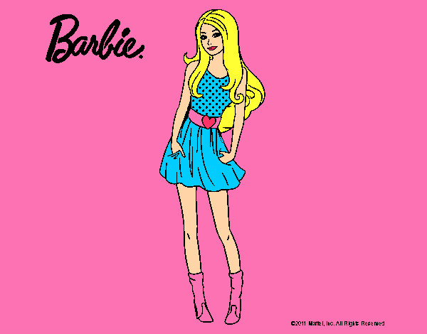 Dibujo Barbie veraniega pintado por mariluci85