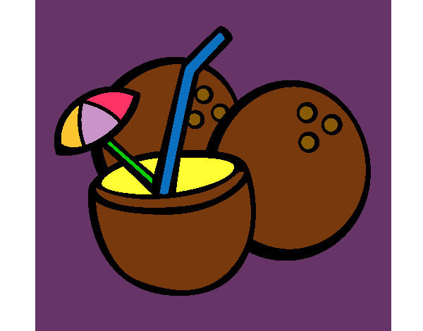Dibujo Cóctel de coco pintado por Catya 