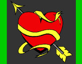 Dibujo Corazón con flecha pintado por ramces