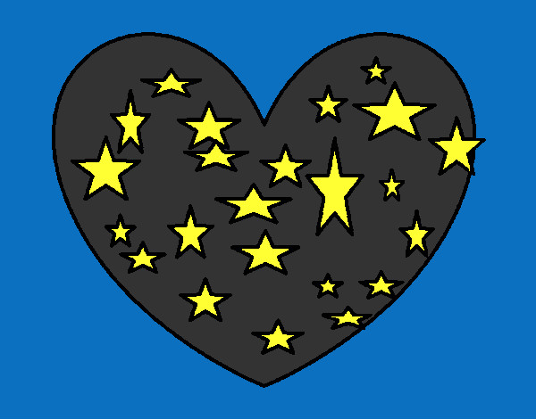 Dibujo Corazón estrellado pintado por agus_culi