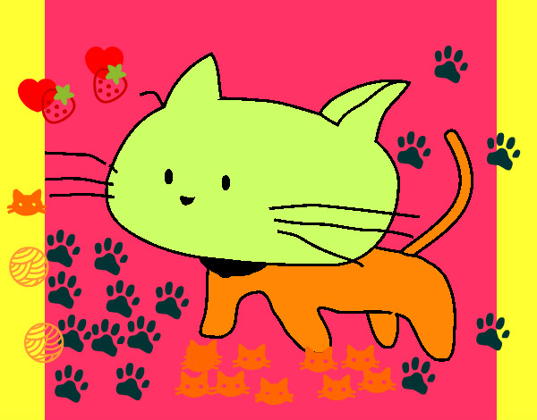 Dibujo Cría de gato pintado por vaneabiga1