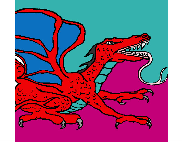 Dibujo Dragón réptil pintado por PABLO_HM