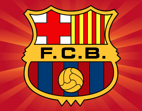 Dibujo Escudo del F.C. Barcelona pintado por goku123