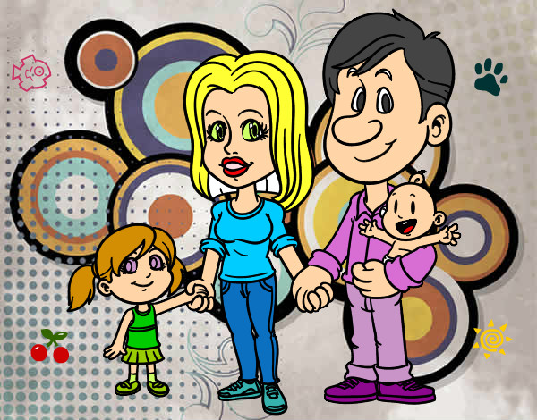 Dibujo Familia feliz pintado por kiero09