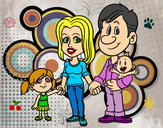 Dibujo Familia feliz pintado por kiero09