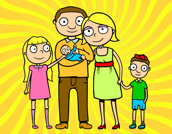 Dibujo Familia unida pintado por helena9