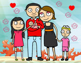 Dibujo Familia unida pintado por melisa21