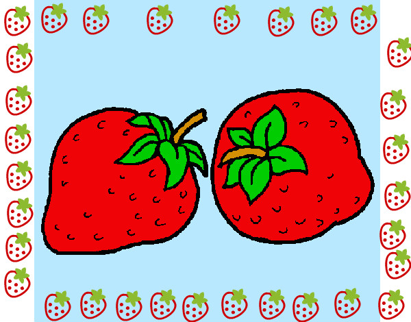 Dibujo fresas pintado por olietiopew