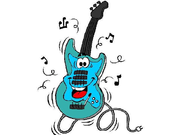 Dibujo Guitarra eléctrica pintado por mailin40