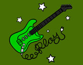 Dibujo Guitarra y estrellas pintado por snatiagoG