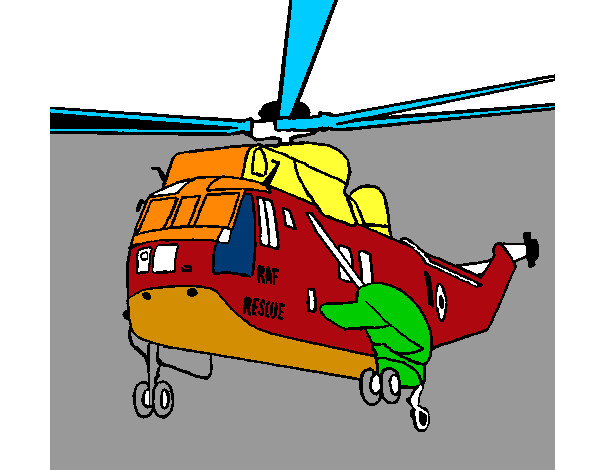 Dibujo Helicóptero al rescate pintado por danielsam 