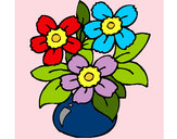 Dibujo Jarrón de flores pintado por hpna
