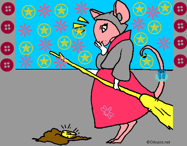 Dibujo La ratita presumida 2 pintado por cristiina 
