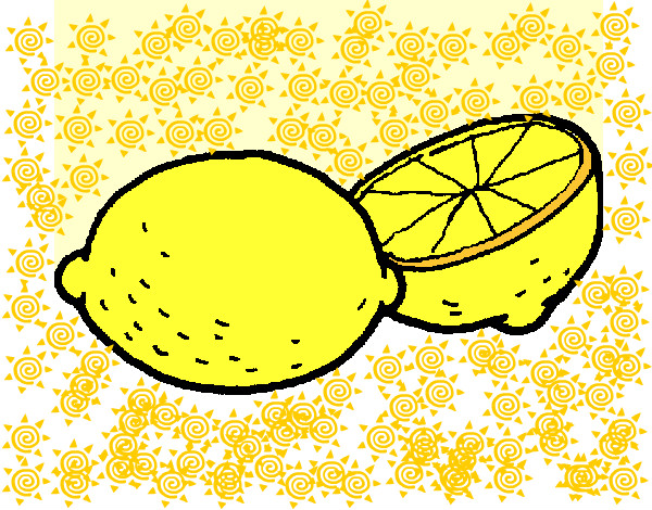Dibujo limón pintado por andreaxi