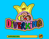 Dibujo Logo Diverking pintado por Catya 