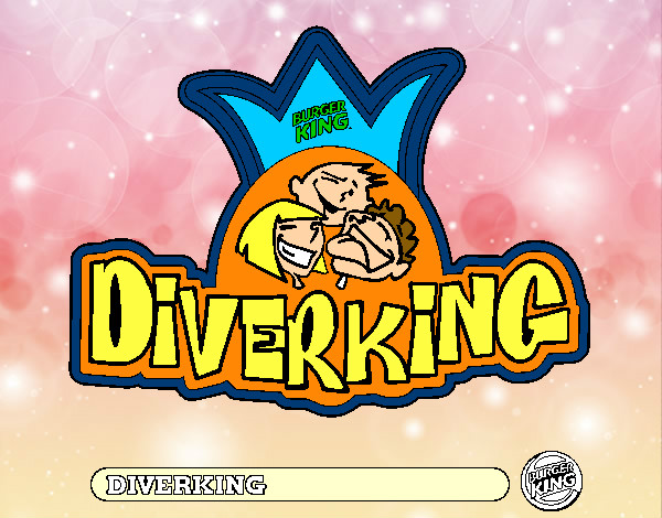 Dibujo Logo Diverking pintado por mixpray