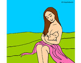 Dibujo Madre con su bebe pintado por ANTONELLA2