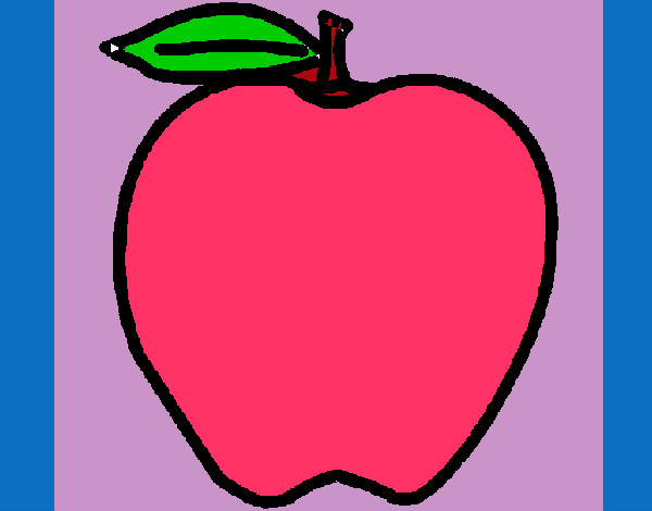 Dibujo manzana pintado por Ameli